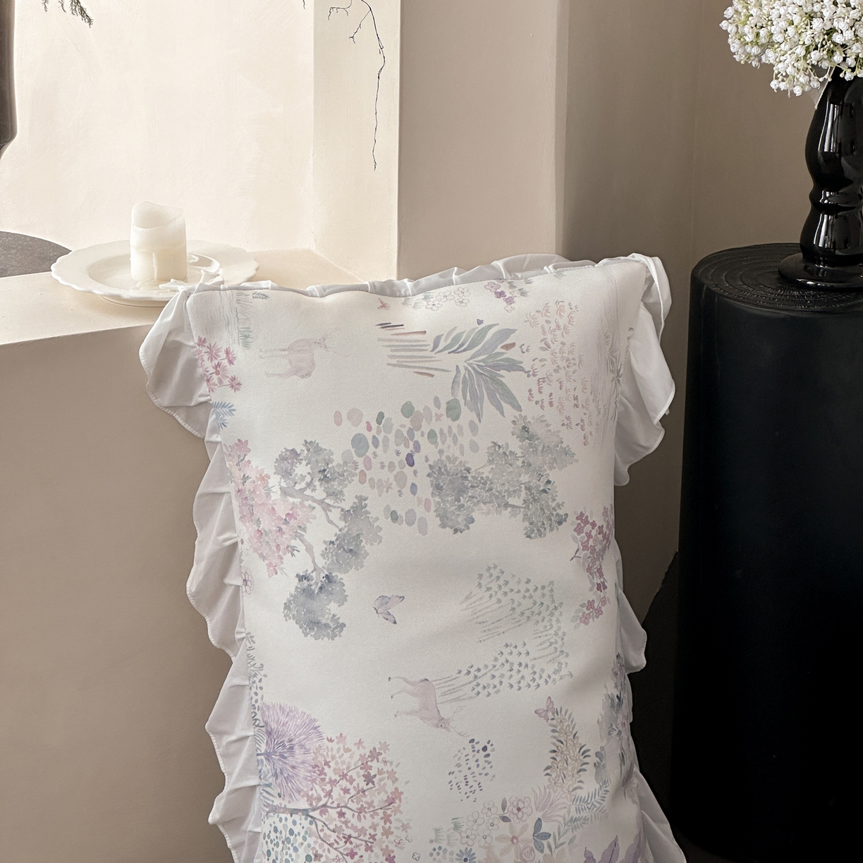 91家纺网 家纺一手货源 找家纺 三味舒屋 2026新款法式花庭系列冰丝席床裙款凉席席子 圣托里里