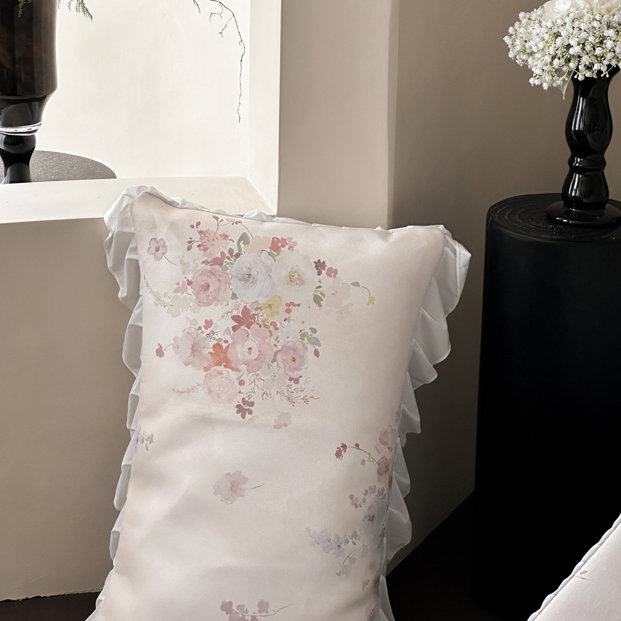 91家纺网 家纺一手货源 找家纺 三味舒屋 2026新款法式花庭系列冰丝席床裙款凉席席子 弥花集