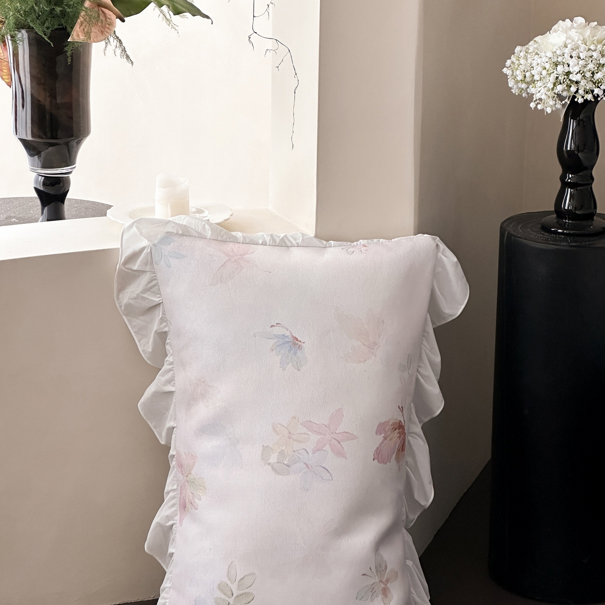 91家纺网 家纺一手货源 找家纺 三味舒屋 2026新款法式花庭系列冰丝席床裙款凉席席子 欧若拉