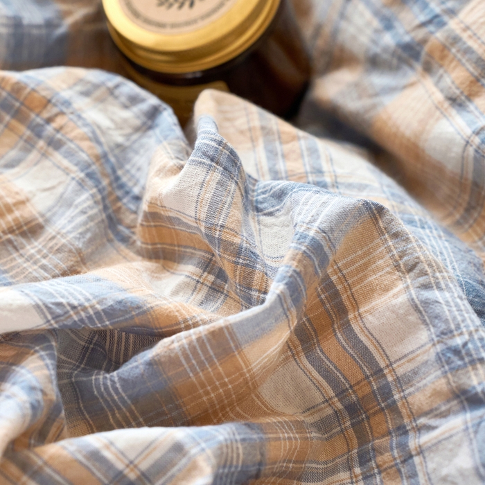 91家纺网 家纺一手货源 找家纺 春皖家纺 2026春夏新款全棉纯棉水洗棉单被套被套单件单品被套 翠竹-蓝格