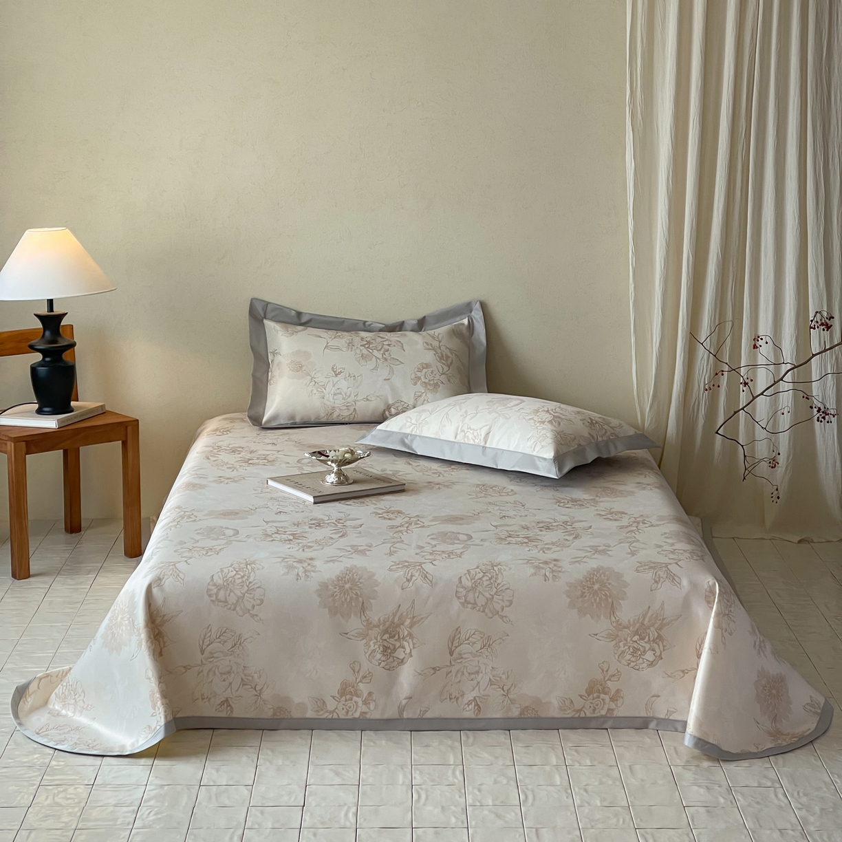 91家纺网 家纺一手货源 找家纺 三味舒屋 2026新款慕奢系列床单冰丝席凉席席子 金枝