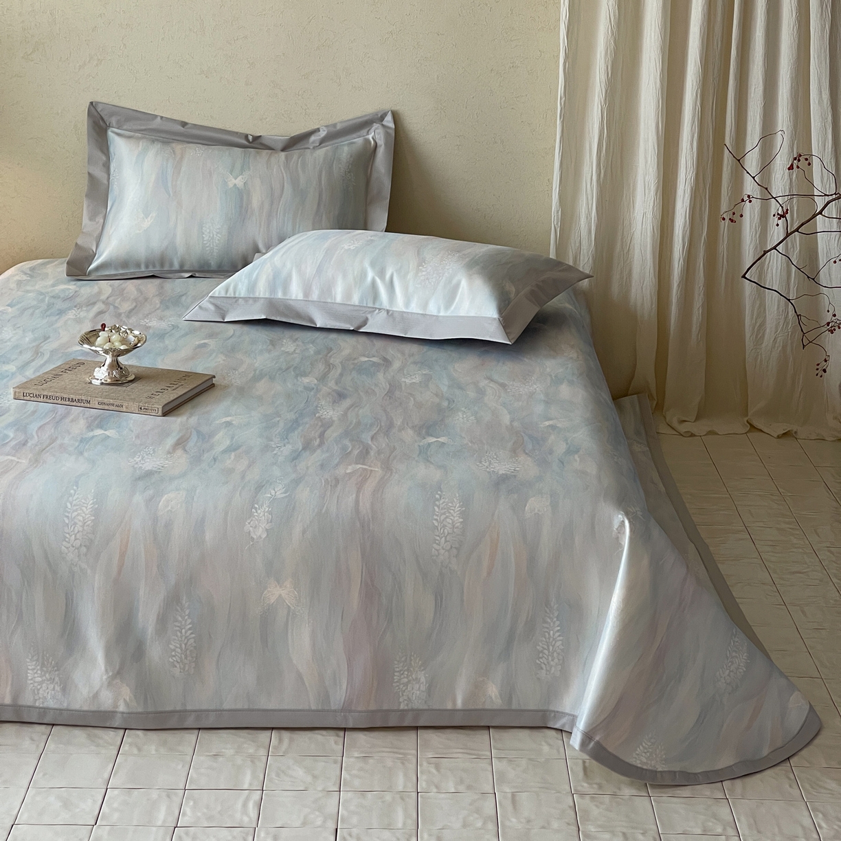 91家纺网 家纺一手货源 找家纺 （总）三味舒屋 2026新款慕奢系列床单冰丝席凉席席子