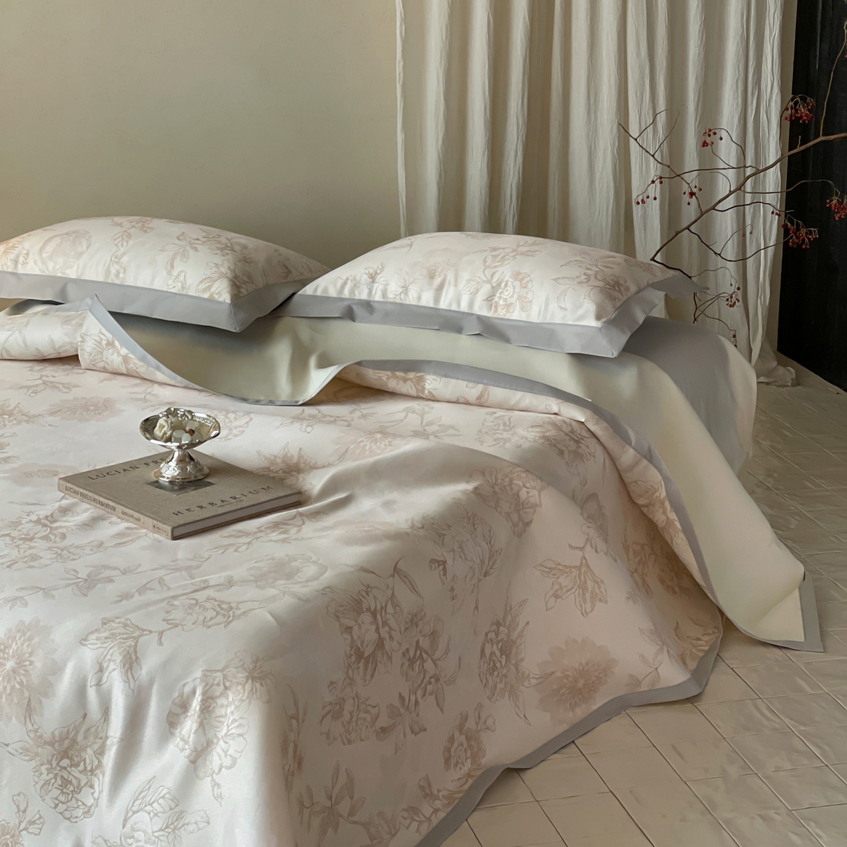 91家纺网 家纺一手货源 找家纺 三味舒屋 2026新款慕奢系列床单冰丝席凉席席子 金枝