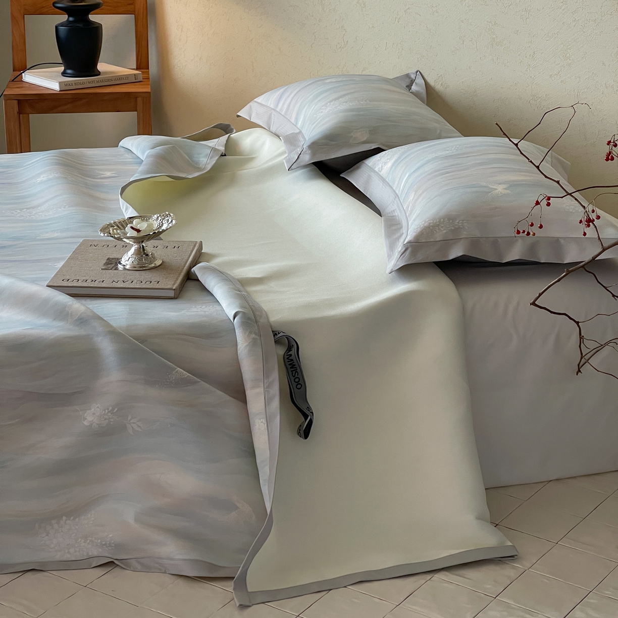 91家纺网 家纺一手货源 找家纺 三味舒屋 2026新款慕奢系列床单冰丝席凉席席子 雅兰