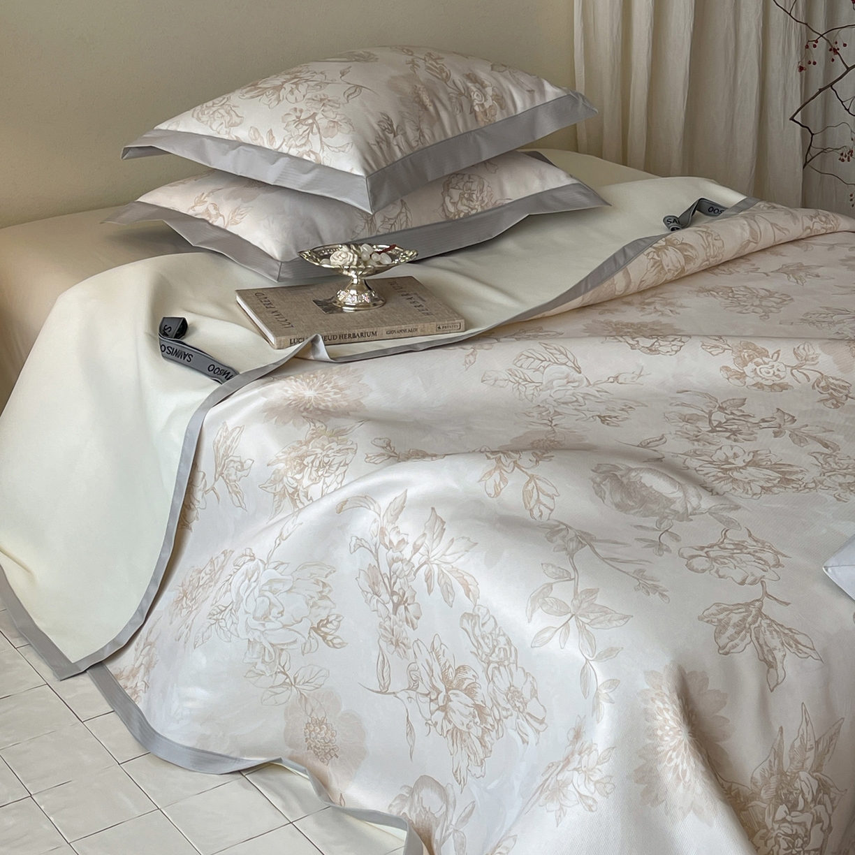 91家纺网 家纺一手货源 找家纺 三味舒屋 2026新款慕奢系列床单冰丝席凉席席子 金枝