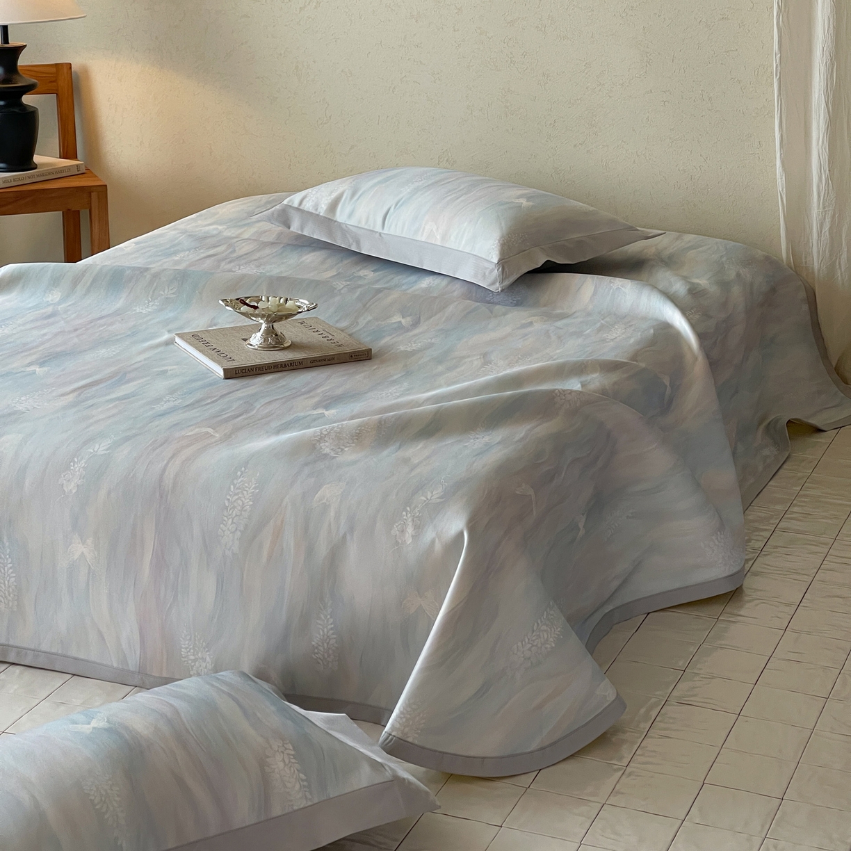 91家纺网 家纺一手货源 找家纺 三味舒屋 2026新款慕奢系列床单冰丝席凉席席子 雅兰