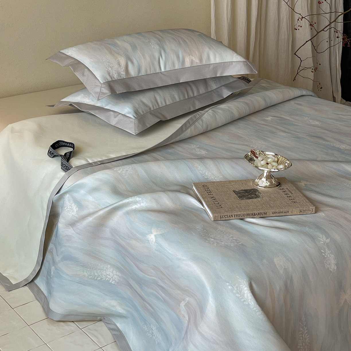 91家纺网 家纺一手货源 找家纺 三味舒屋 2026新款慕奢系列床单冰丝席凉席席子 雅兰