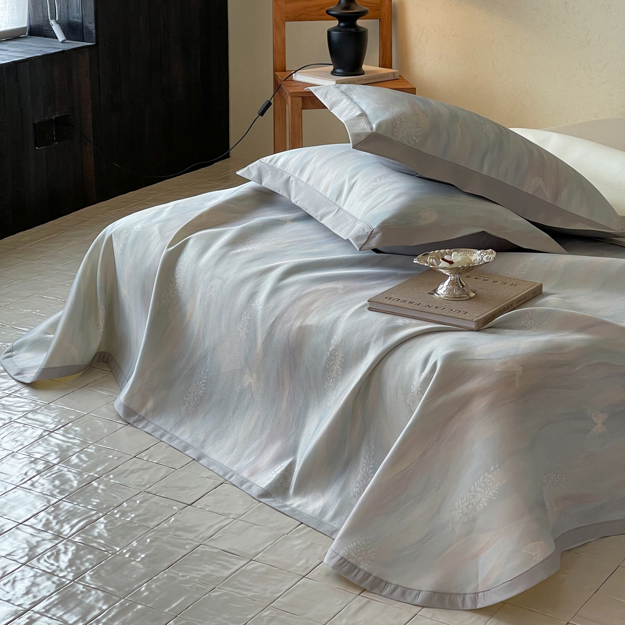 91家纺网 家纺一手货源 找家纺 三味舒屋 2026新款慕奢系列床单冰丝席凉席席子 雅兰