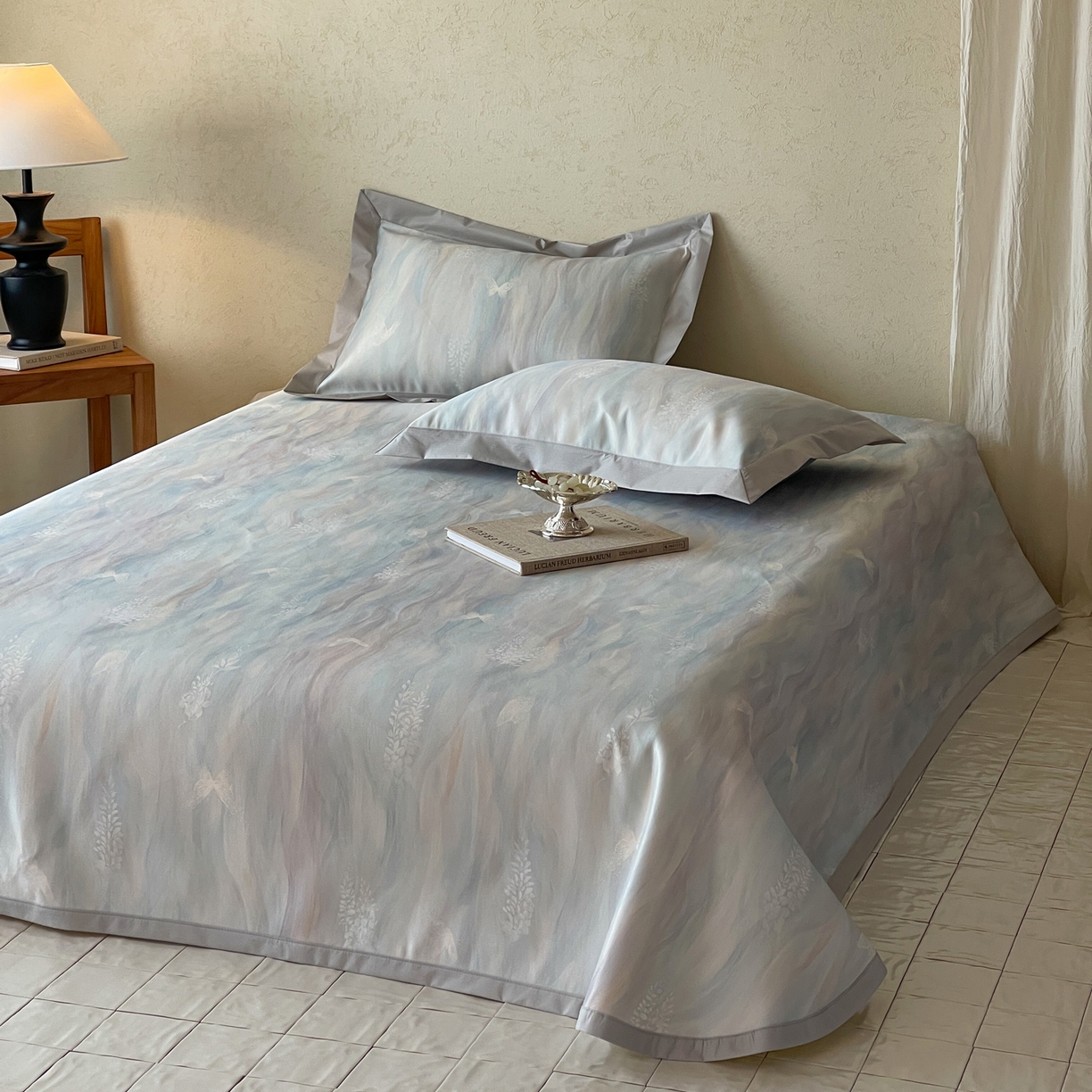 91家纺网 家纺一手货源 找家纺 三味舒屋 2026新款慕奢系列床单冰丝席凉席席子 雅兰