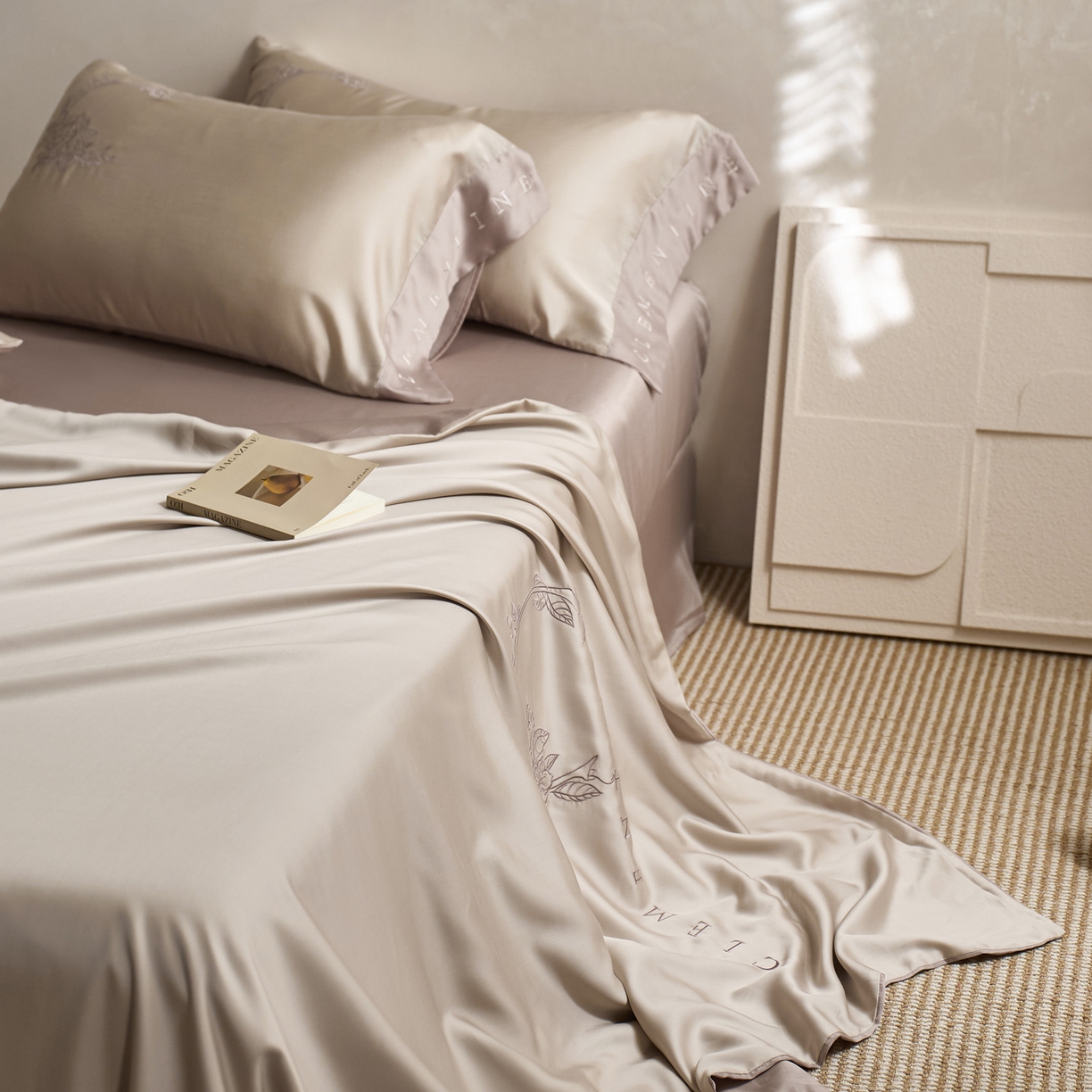 91家纺网 家纺一手货源 找家纺 （总）爱缦 2026新款60s兰精天丝四件套-马吉拉系列-风格一