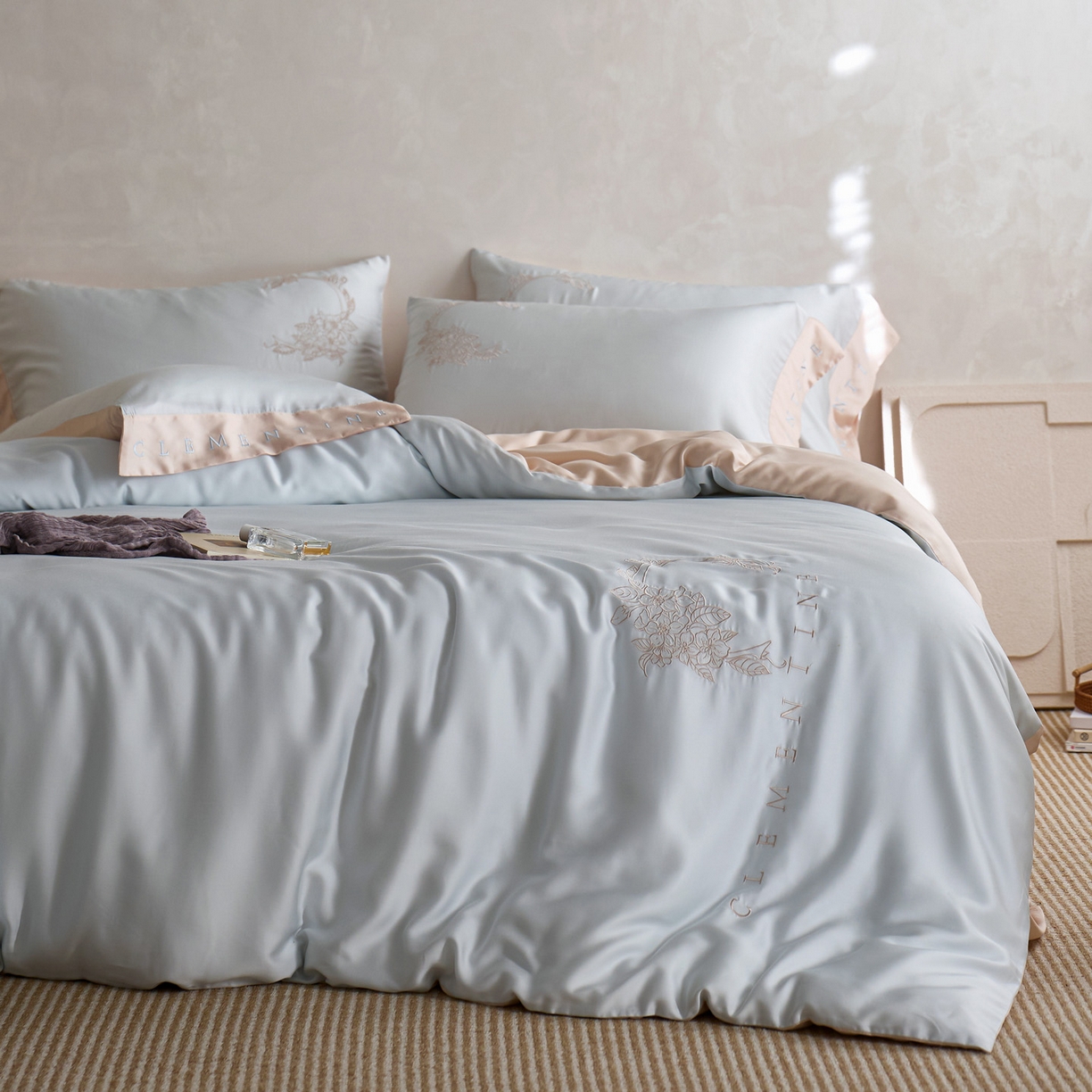 91家纺网 家纺一手货源 找家纺 （总）爱缦 2026新款60s兰精天丝四件套-马吉拉系列-风格一