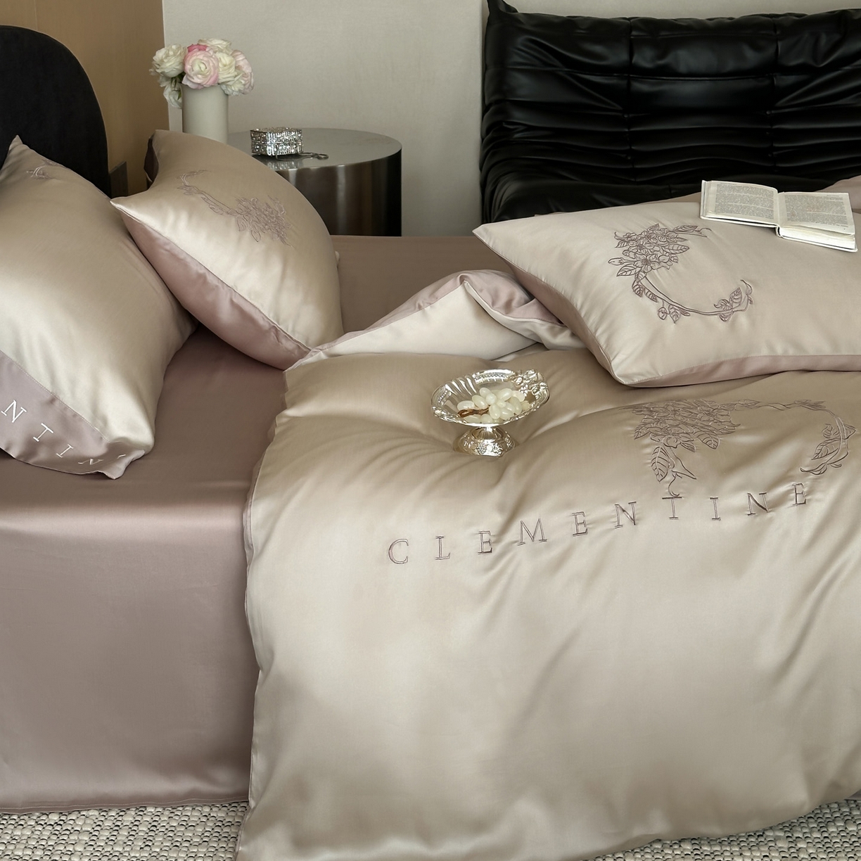 91家纺网 家纺一手货源 找家纺 （总）爱缦 2026新款60s兰精天丝四件套-马吉拉系列-风格二