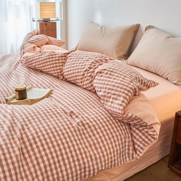 91家纺网 家纺一手货源 找家纺 春皖家纺 2026春夏新款全棉纯棉水洗棉单被套被套单件单品被套 素雅-玉格