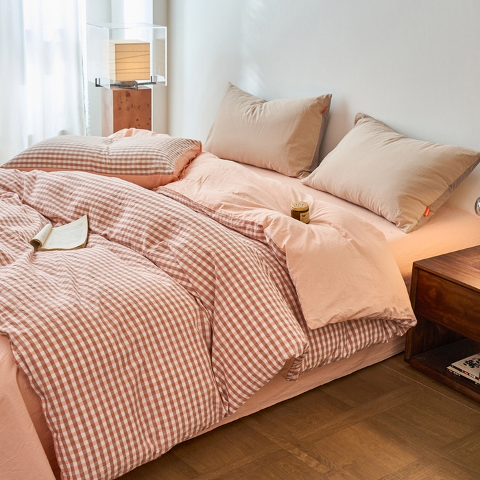 91家纺网 家纺一手货源 找家纺 春皖家纺 2026春夏新款全棉纯棉水洗棉单被套被套单件单品被套 素雅-玉格