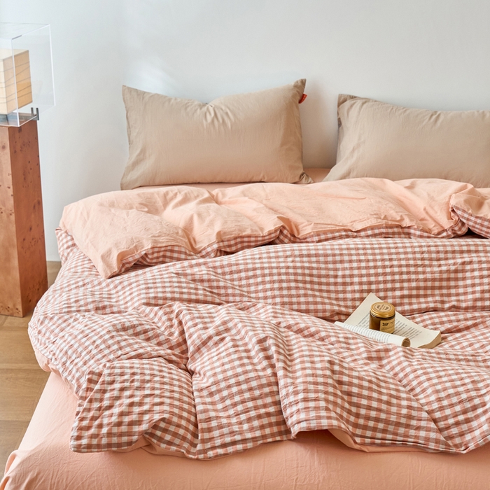 91家纺网 家纺一手货源 找家纺 春皖家纺 2026春夏新款全棉纯棉水洗棉单被套被套单件单品被套 素雅-玉格