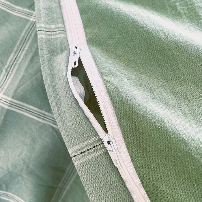 91家纺网 家纺一手货源 找家纺 春皖家纺 2026春夏新款全棉纯棉水洗棉单被套被套单件单品被套 素雅-韵绿