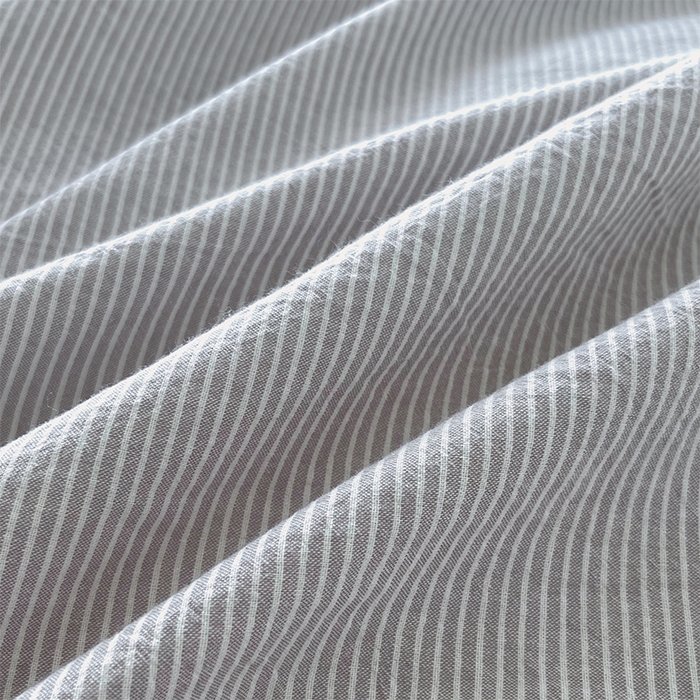 91家纺网 家纺一手货源 找家纺 春皖家纺 2026春夏新款全棉纯棉水洗棉单被套被套单件单品被套 细条灰