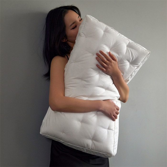 91家纺网 家纺一手货源 找家纺 （总）头等舱 2026新款高定桑蚕丝白鹅绒深睡护颈记忆棉枕芯