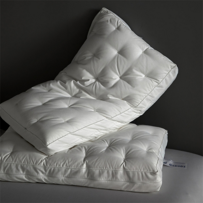 91家纺网 家纺一手货源 找家纺 （总）头等舱 2026新款高定桑蚕丝白鹅绒深睡护颈记忆棉枕芯