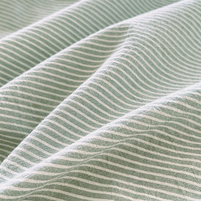 91家纺网 家纺一手货源 找家纺 春皖家纺 2026春夏新款全棉纯棉水洗棉单被套被套单件单品被套 细条绿