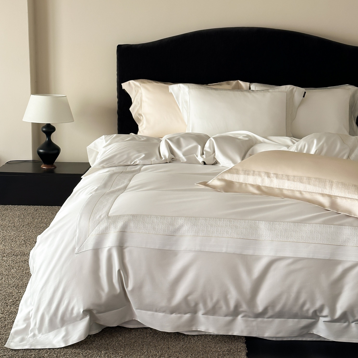 91家纺网 家纺一手货源 找家纺 （总）卡巴伦家纺 2026新款高精密立体压边款四件套-奥黛丽