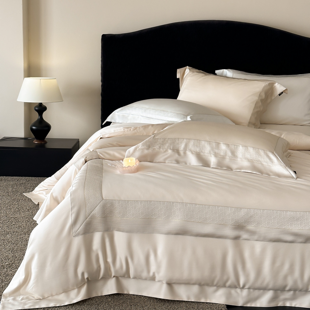 91家纺网 家纺一手货源 找家纺 （总）卡巴伦家纺 2026新款高精密立体压边款四件套-奥黛丽