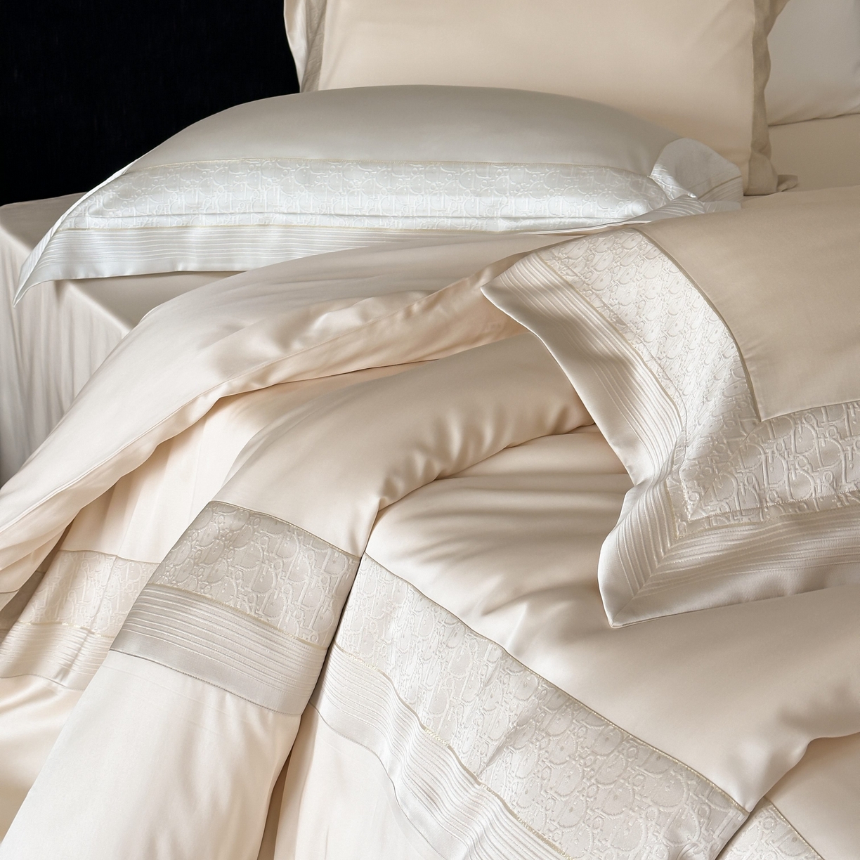 91家纺网 家纺一手货源 找家纺 卡巴伦家纺 2026新款高精密立体压边款四件套-奥黛丽 奥黛丽-香槟