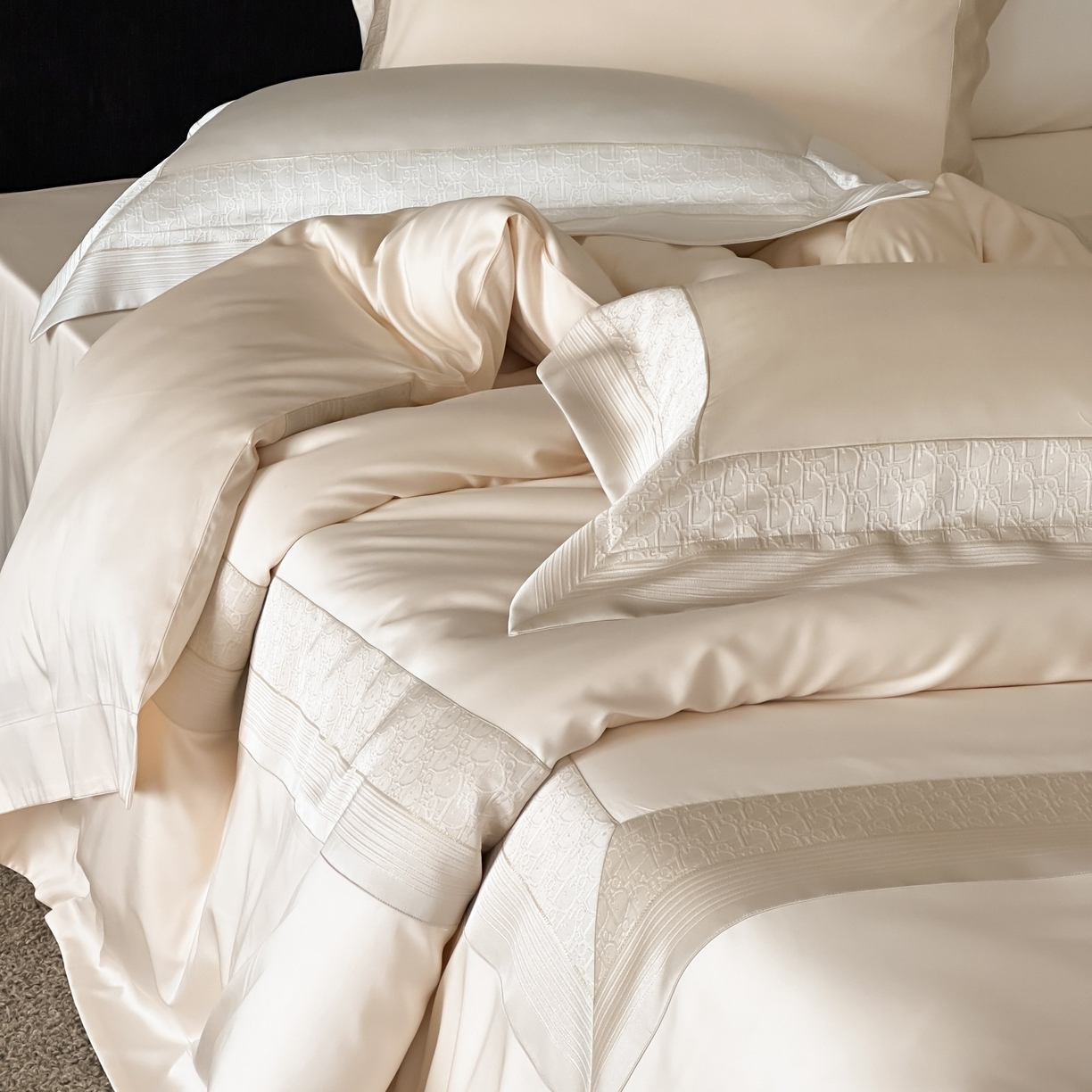 91家纺网 家纺一手货源 找家纺 卡巴伦家纺 2026新款高精密立体压边款四件套-奥黛丽 奥黛丽-香槟