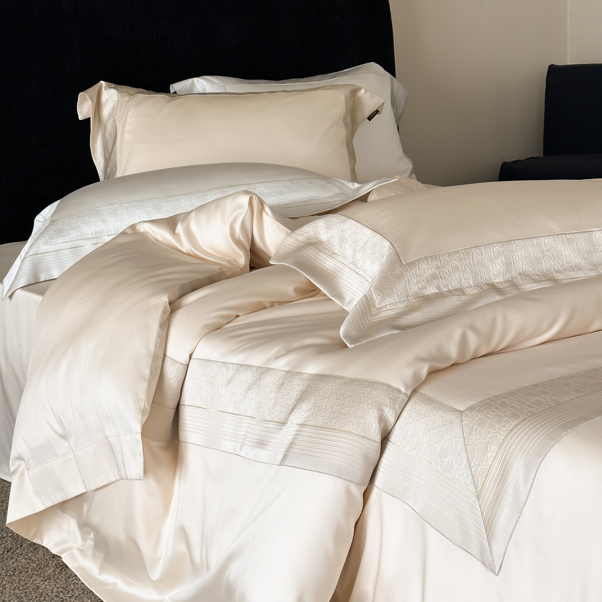 91家纺网 家纺一手货源 找家纺 卡巴伦家纺 2026新款高精密立体压边款四件套-奥黛丽 奥黛丽-香槟