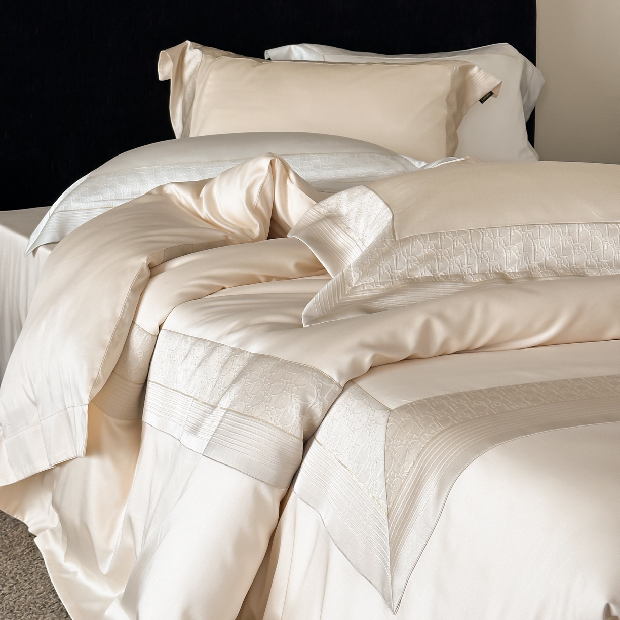 91家纺网 家纺一手货源 找家纺 卡巴伦家纺 2026新款高精密立体压边款四件套-奥黛丽 奥黛丽-香槟