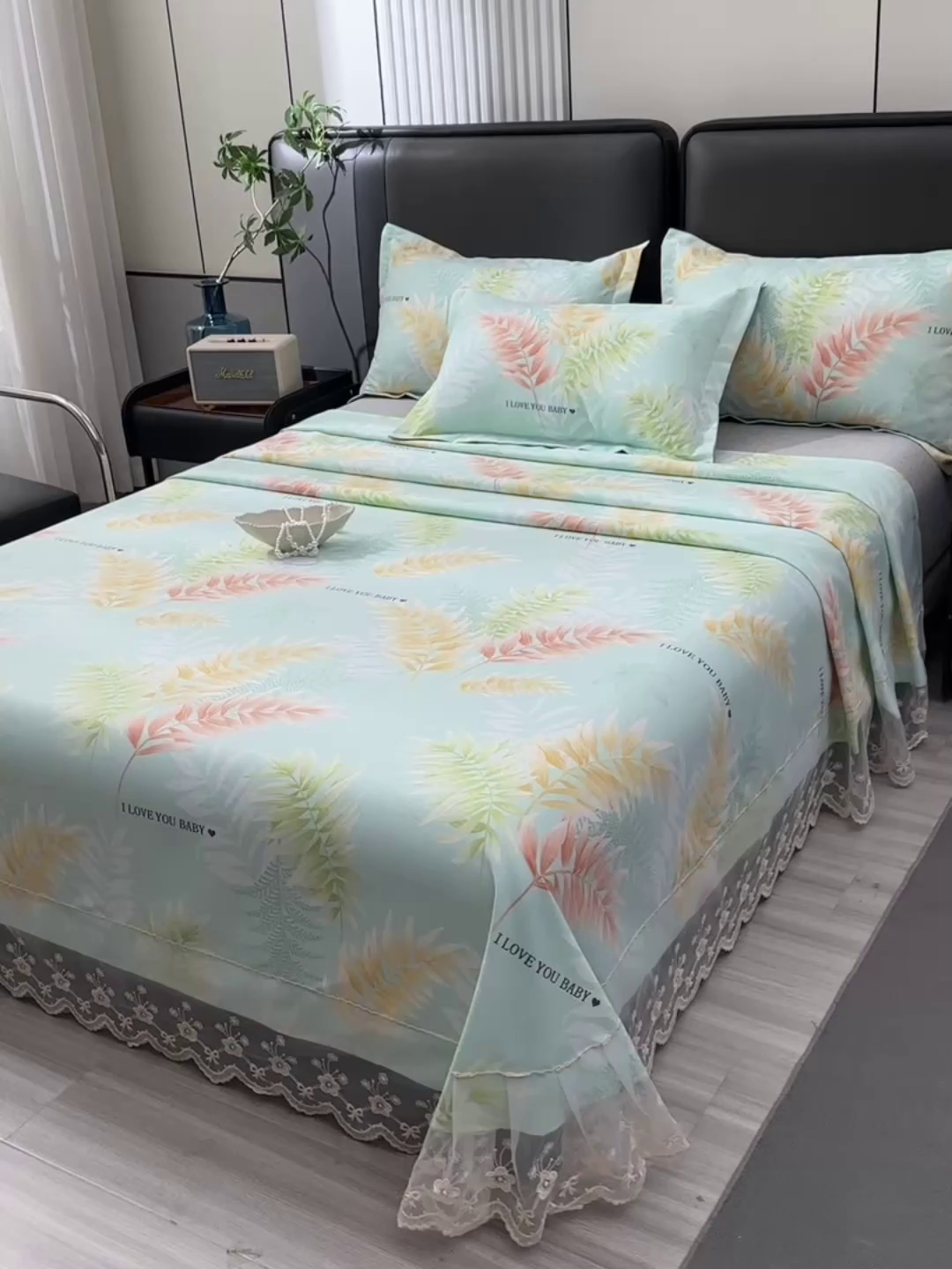 91家纺网 家纺一手货源 找家纺 （总）星窝家纺 2026新款花边老粗布凉席三件套