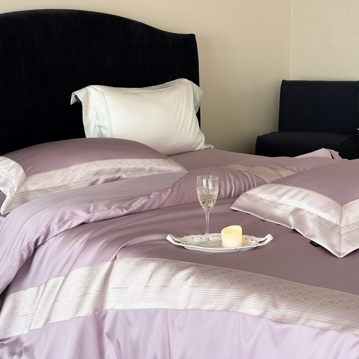 91家纺网 家纺一手货源 找家纺 卡巴伦家纺 2026新款高精密立体压边款四件套-奥黛丽 奥黛丽-紫