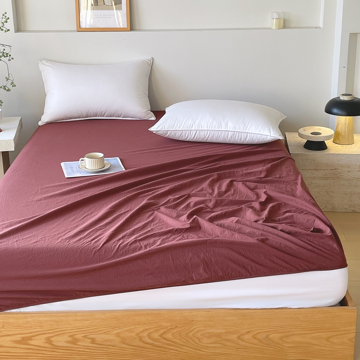 91家纺网 家纺一手货源 找家纺 （总）春皖家纺 2026春夏新款全棉纯棉水洗棉单品系列床笠单件床笠单品-B版单床笠