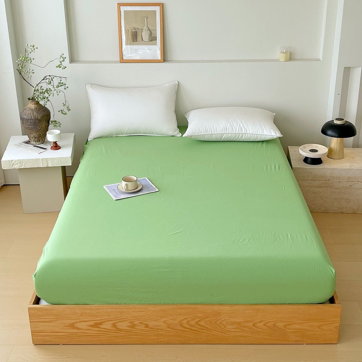 91家纺网 家纺一手货源 找家纺 （总）春皖家纺 2026春夏新款全棉纯棉水洗棉单品系列床笠单件床笠单品-B版单床笠