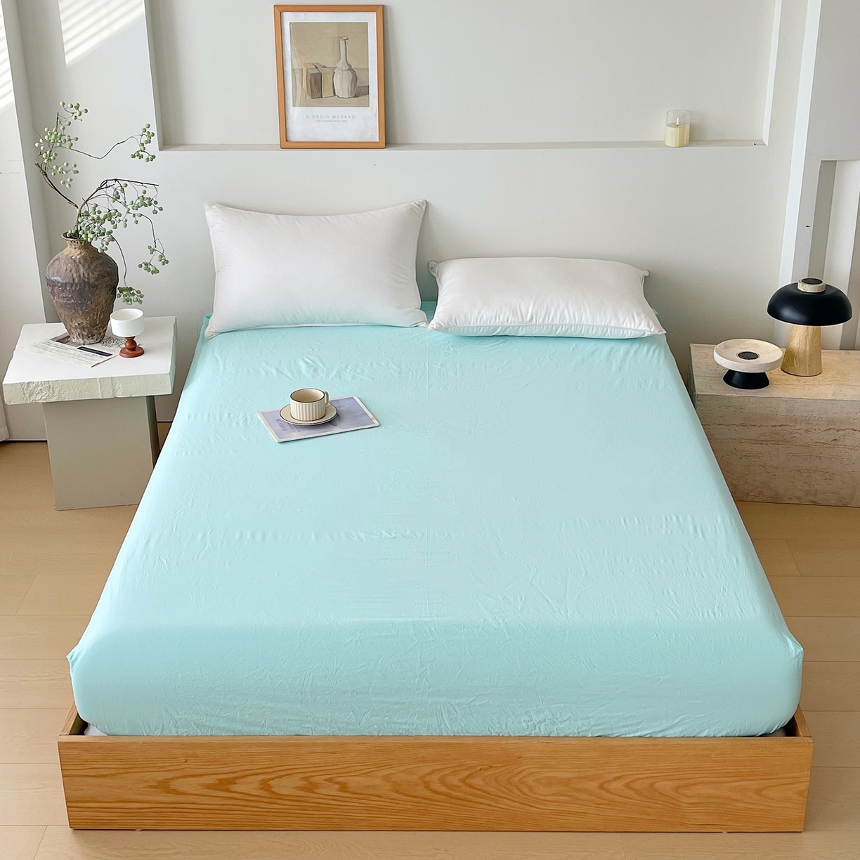 91家纺网 家纺一手货源 找家纺 （总）春皖家纺 2026春夏新款全棉纯棉水洗棉单品系列床笠单件床笠单品-B版单床笠