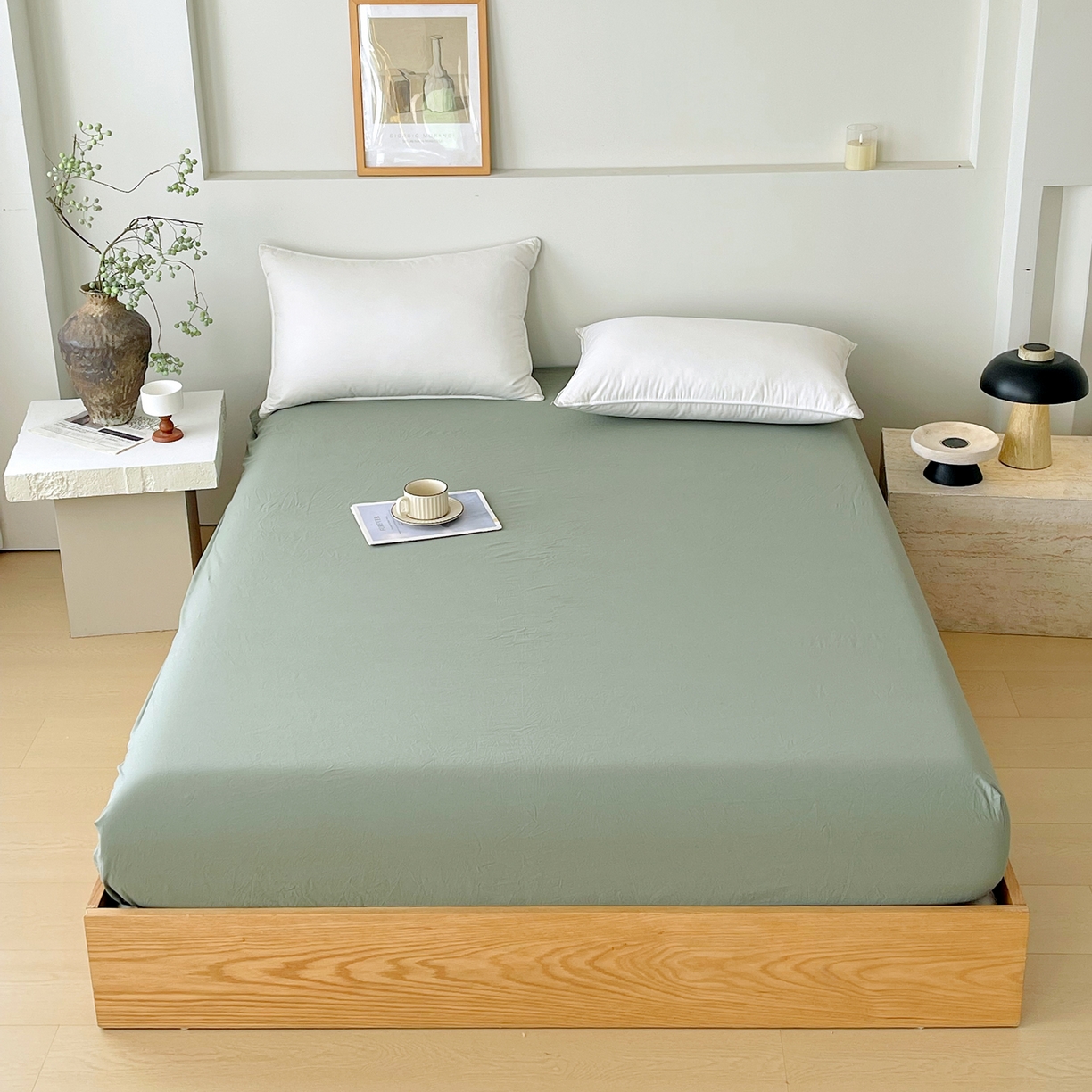 91家纺网 家纺一手货源 找家纺 （总）春皖家纺 2026春夏新款全棉纯棉水洗棉单品系列床笠单件床笠单品-B版单床笠