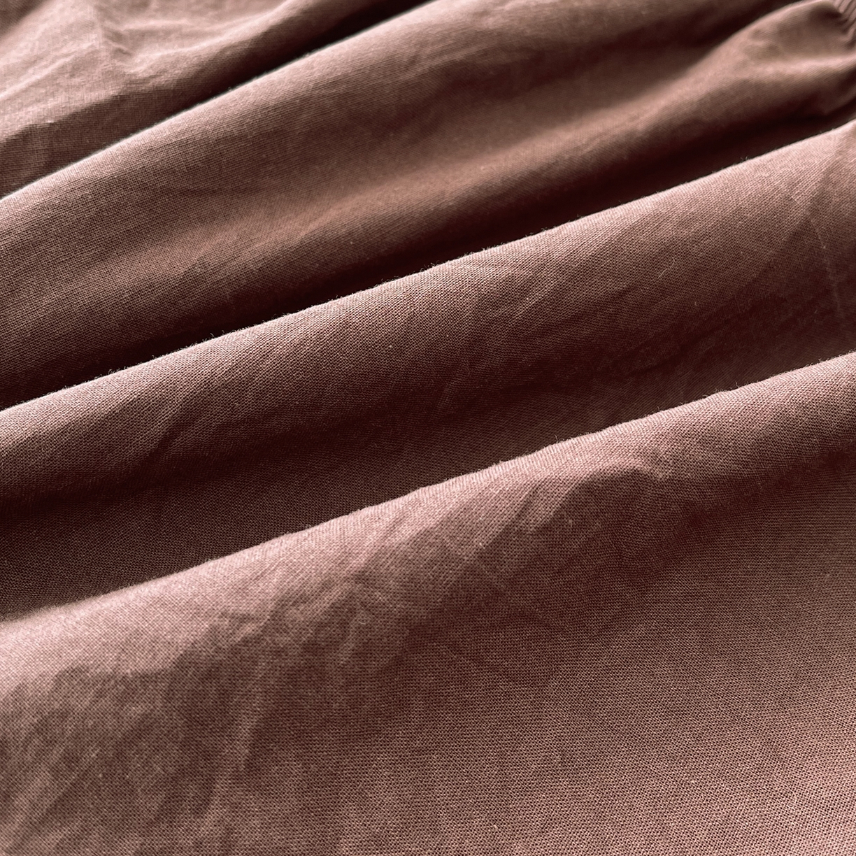 91家纺网 家纺一手货源 找家纺 春皖家纺 2026春夏新款全棉纯棉水洗棉单品系列床笠单件床笠单品-B版单床笠 慕斯棕