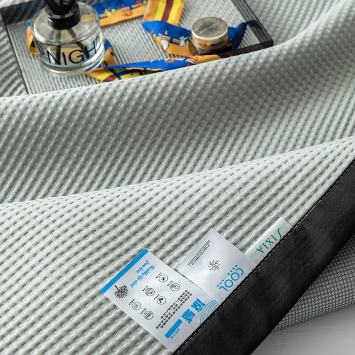 91家纺网 家纺一手货源 找家纺 安哆啦家纺 2026新款480克高端PE冰豆豆软凉席席子 华夫格-高级灰