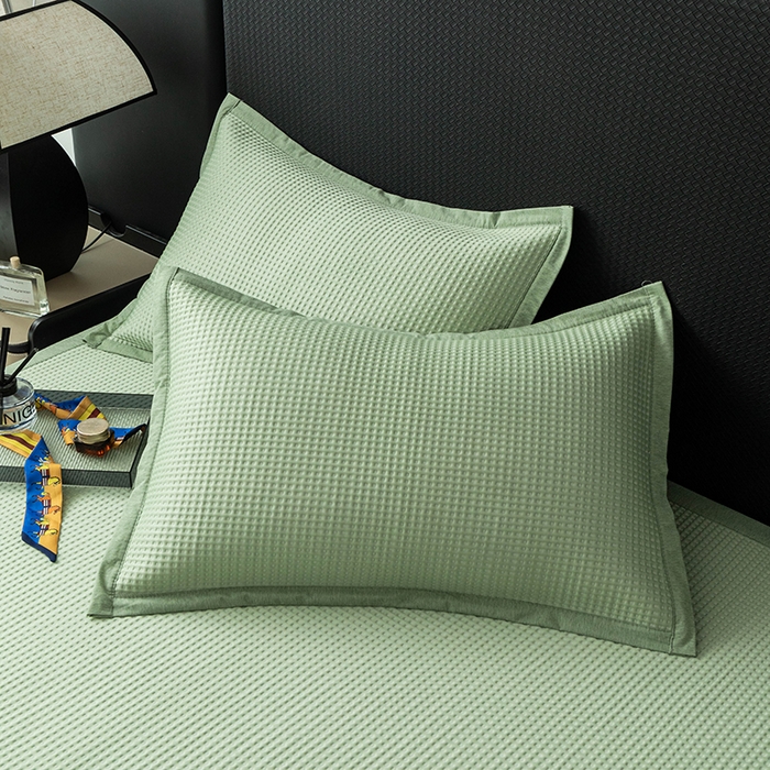 91家纺网 家纺一手货源 找家纺 安哆啦家纺 2026新款480克高端PE冰豆豆软凉席席子 华夫格-抹茶绿