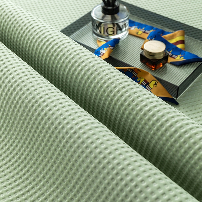 91家纺网 家纺一手货源 找家纺 安哆啦家纺 2026新款480克高端PE冰豆豆软凉席席子 华夫格-抹茶绿