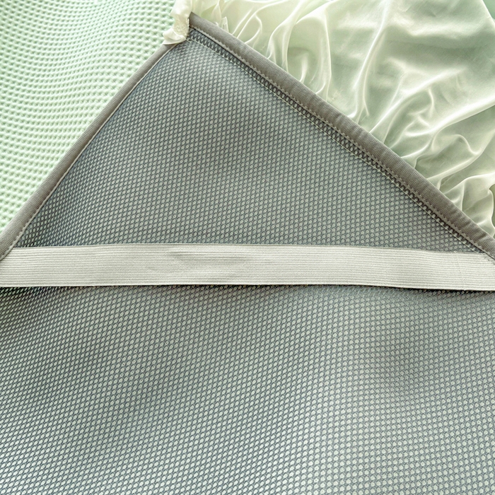 91家纺网 家纺一手货源 找家纺 安哆啦家纺 2026新款公主仙女风480克PE凉感凉豆豆床裙凉席三件套-豆豆床裙 豆豆床裙-清水绿