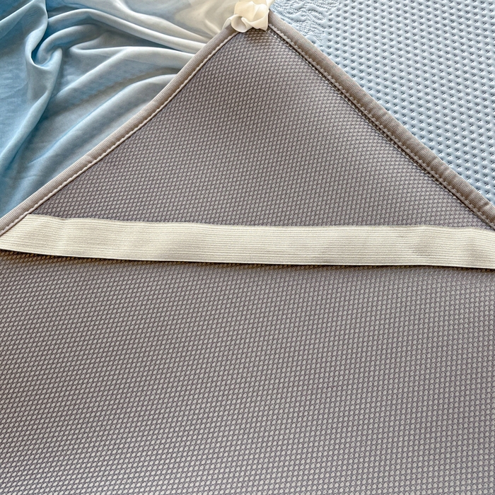 91家纺网 家纺一手货源 找家纺 安哆啦家纺 2026新款公主仙女风480克PE凉感凉豆豆床裙凉席三件套-豆豆床裙 豆豆床裙-深邃蓝