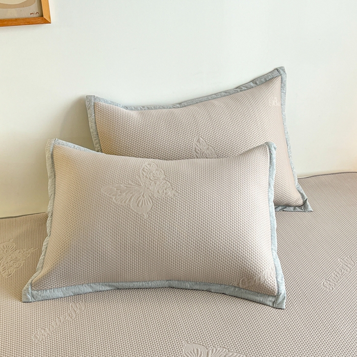 91家纺网 家纺一手货源 找家纺 安哆啦家纺 2026新款公主仙女风480克PE凉感凉豆豆床裙凉席三件套-豆豆床裙 豆豆床裙-香槟金