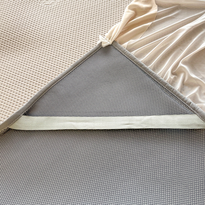 91家纺网 家纺一手货源 找家纺 安哆啦家纺 2026新款公主仙女风480克PE凉感凉豆豆床裙凉席三件套-豆豆床裙 豆豆床裙-香槟金