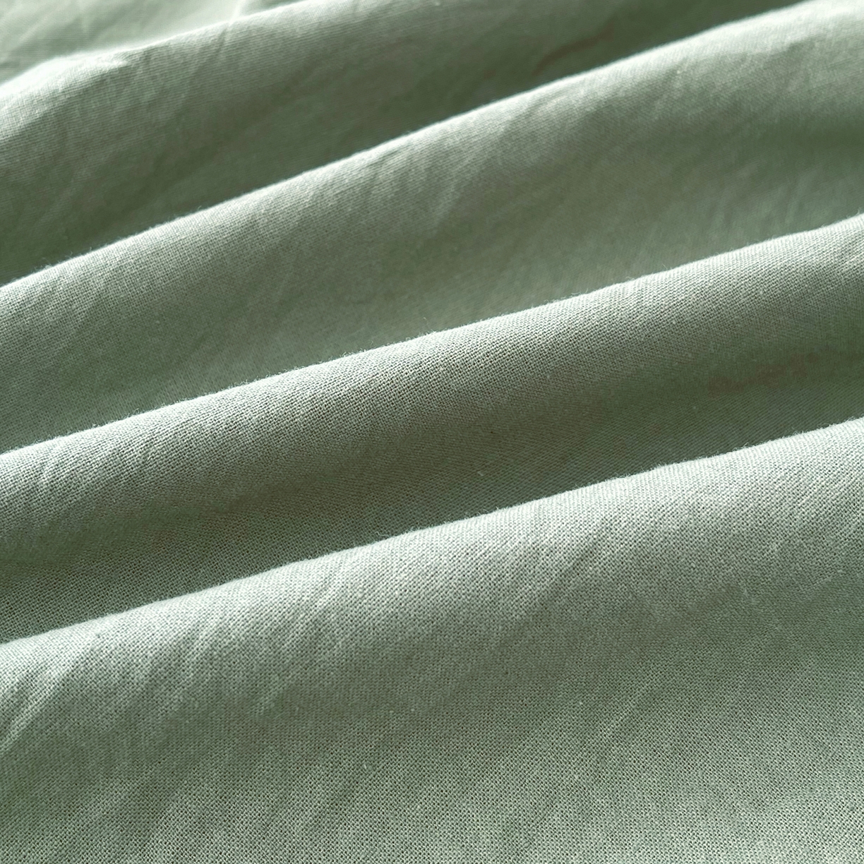 91家纺网 家纺一手货源 找家纺 春皖家纺 2026春夏新款全棉纯棉水洗棉单品系列床笠单件床笠单品-B版单床笠 素雅军绿