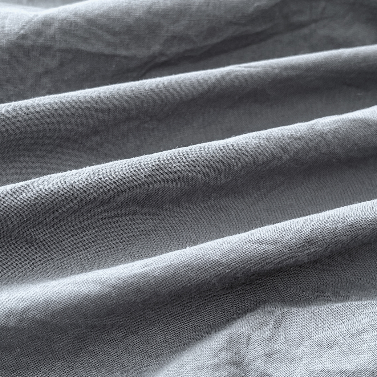 91家纺网 家纺一手货源 找家纺 春皖家纺 2026春夏新款全棉纯棉水洗棉单品系列床笠单件床笠单品-B版单床笠 素雅墨灰