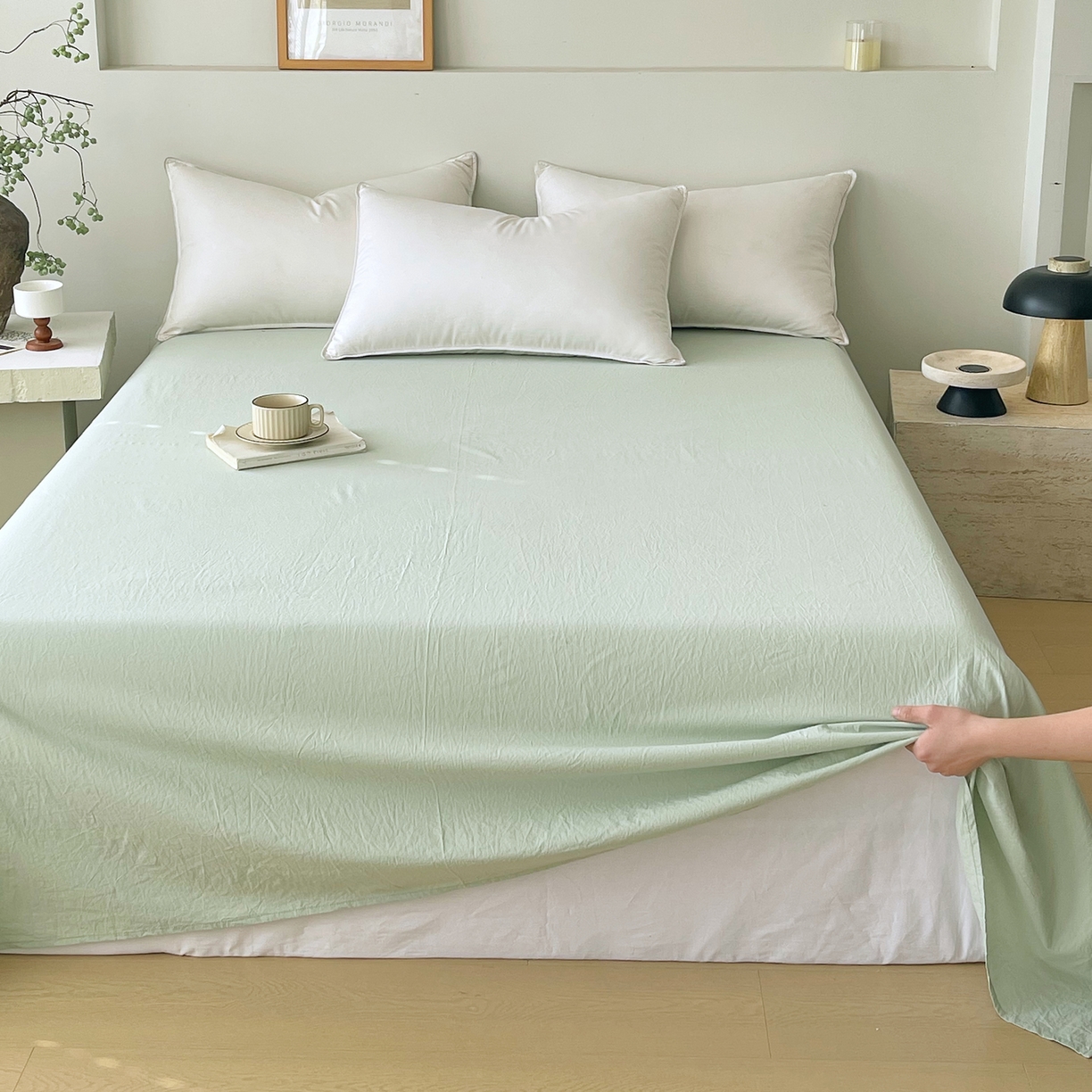 91家纺网 家纺一手货源 找家纺 （总）春皖家纺 2026春夏新款全棉纯棉水洗棉单品系列床单单件床单单品-B版单床单