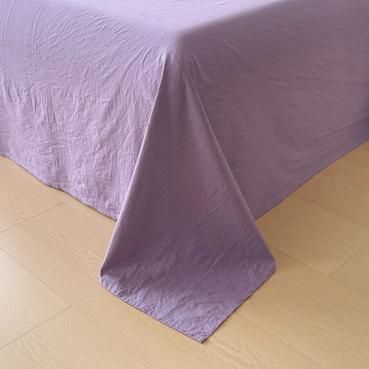 91家纺网 家纺一手货源 找家纺 春皖家纺 2026春夏新款全棉纯棉水洗棉单品系列床单单件床单单品-B版单床单 水晶紫