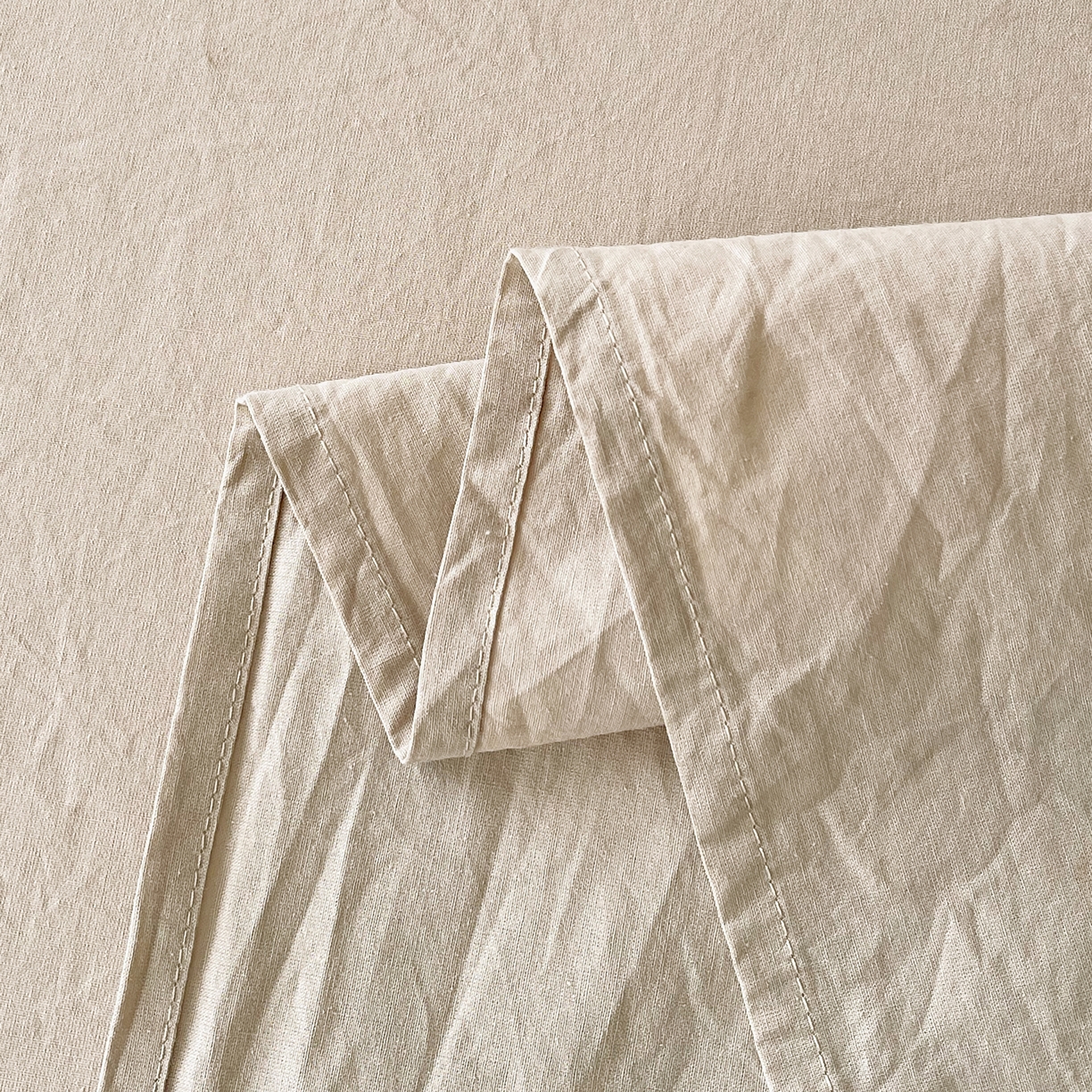 91家纺网 家纺一手货源 找家纺 春皖家纺 2026春夏新款全棉纯棉水洗棉单品系列床单单件床单单品-B版单床单 素雅卡其