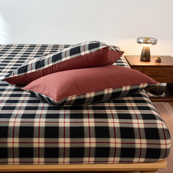 91家纺网 家纺一手货源 找家纺 （总）春皖家纺 2026春夏新款全棉纯棉水洗棉单品系列床笠单件床笠单品-A版单床笠